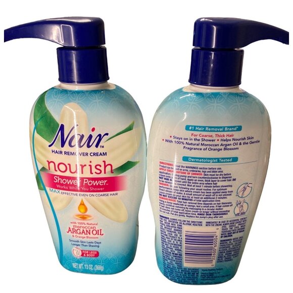 Nair Nourish Shower Power Hair Removal Cream With Moroccan Argan Oil & Orange Bl - Picture 2 of 4